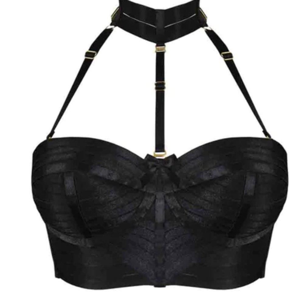 NWOT Bordelle Black Minerva Bodice Bra Size S